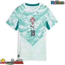 Camisa de Futebol Portugal Pedro Neto #18 Equipamento Secundário Mulheres Mundo 2026 Manga Curta